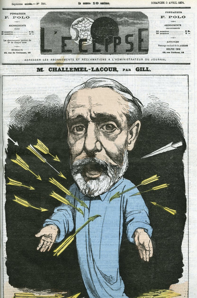 Paul-Armand Challemel-Lacour (1827-1896), politikacı, diplomat ve Fransız felsefesi tarihçisi. Gill, 5 Nisan “” L