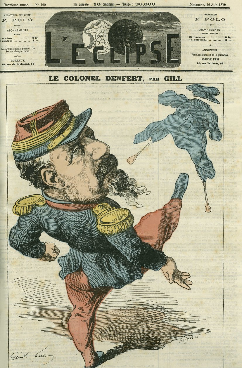 Pierre Philippe Denfert-Rochereau (Denfert Rochereau) (1823-1878), Fransız askeri ve politikacı. Gill
