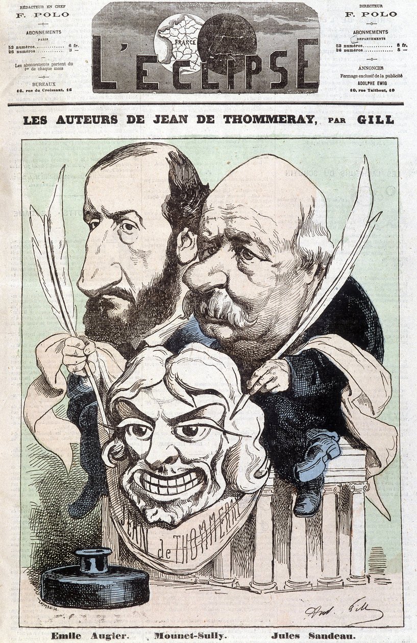 “Jean de Pommeray” adlı oyunun yazarları Emile AUGIER (1820-1889) ve Jules SANDEAU