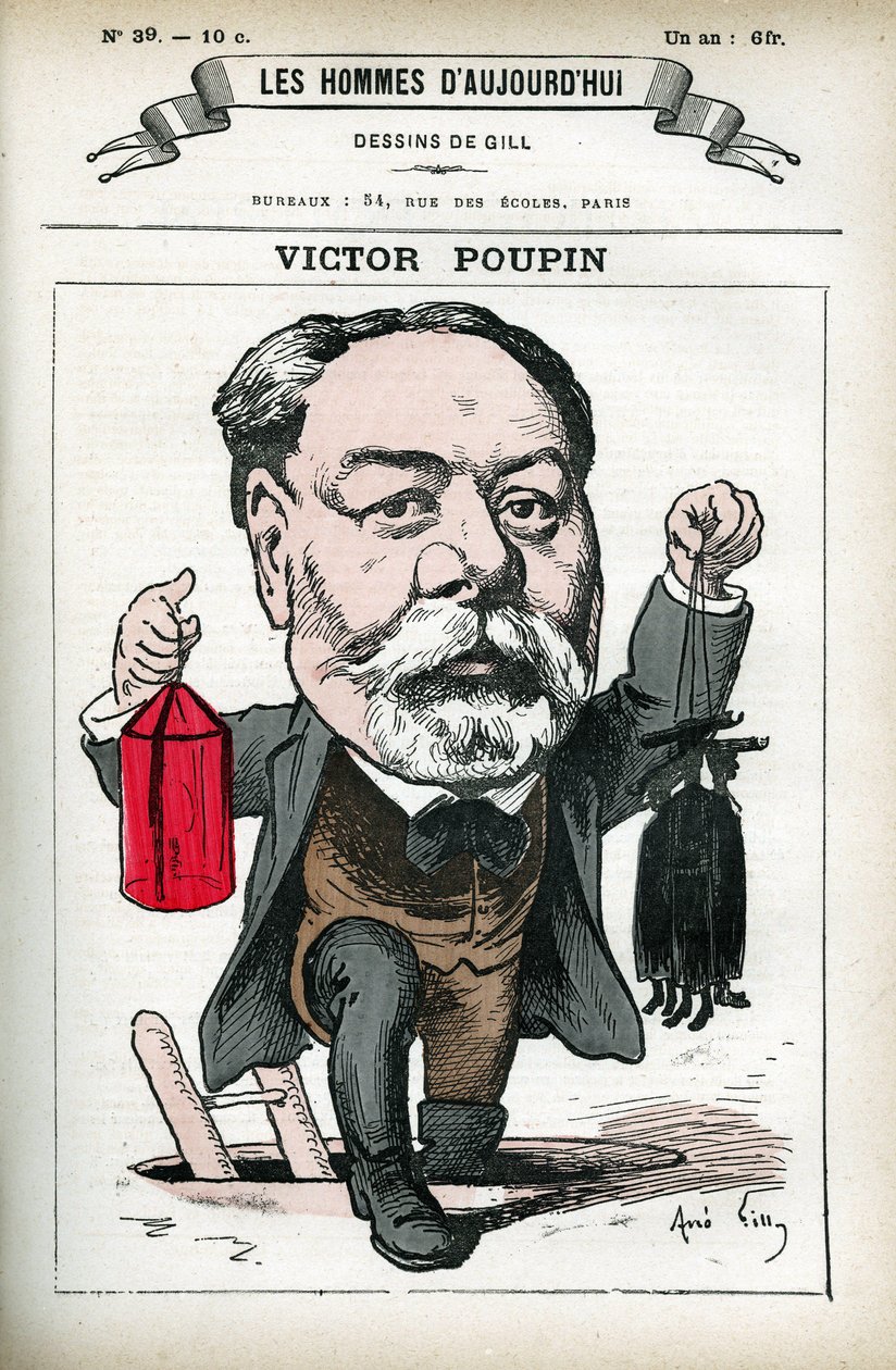 Victor Poupin (1838-1906), Fransız politikacı portresi. Gill