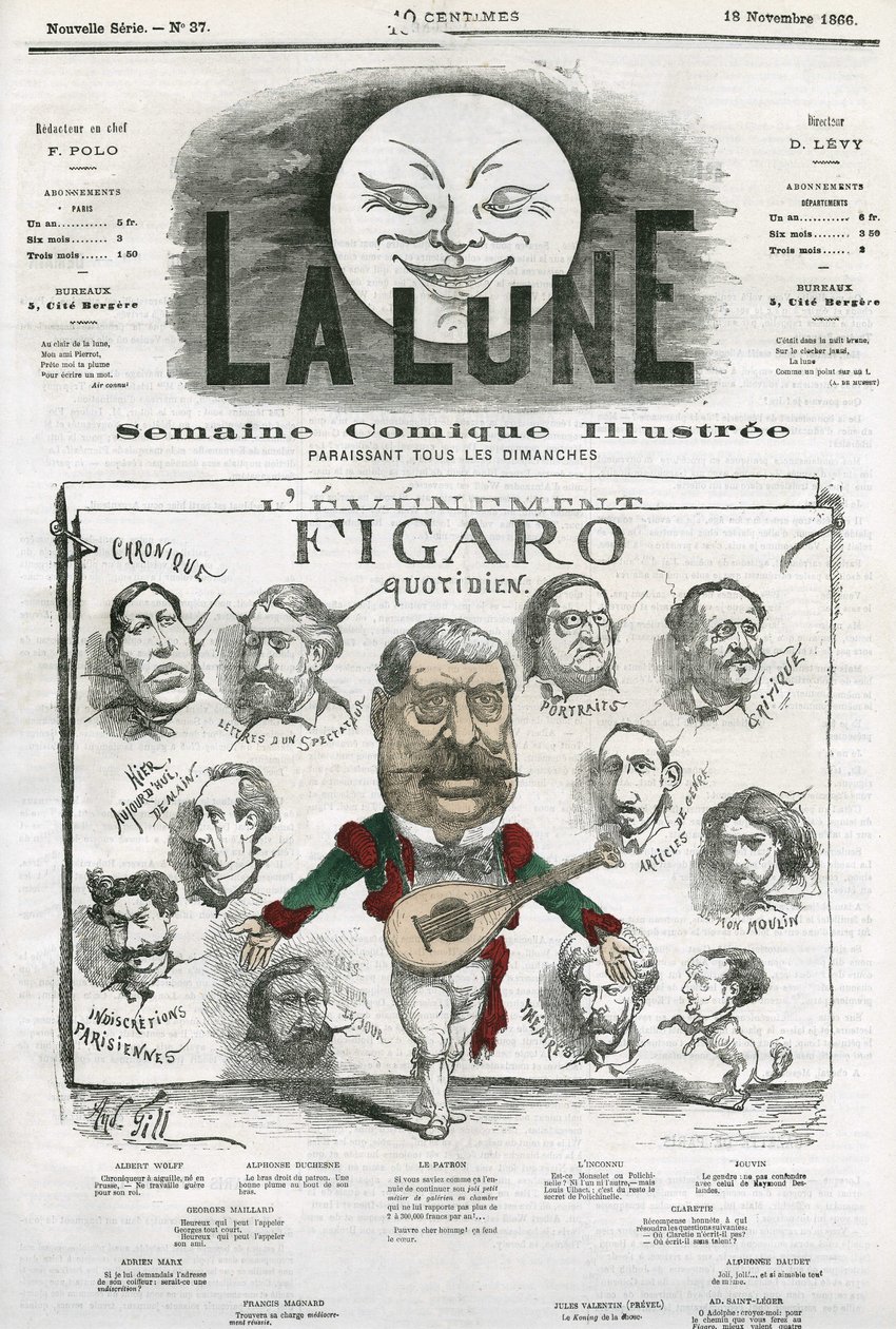“Figaro Quotidien” gazetecilerinin portresi. Gill