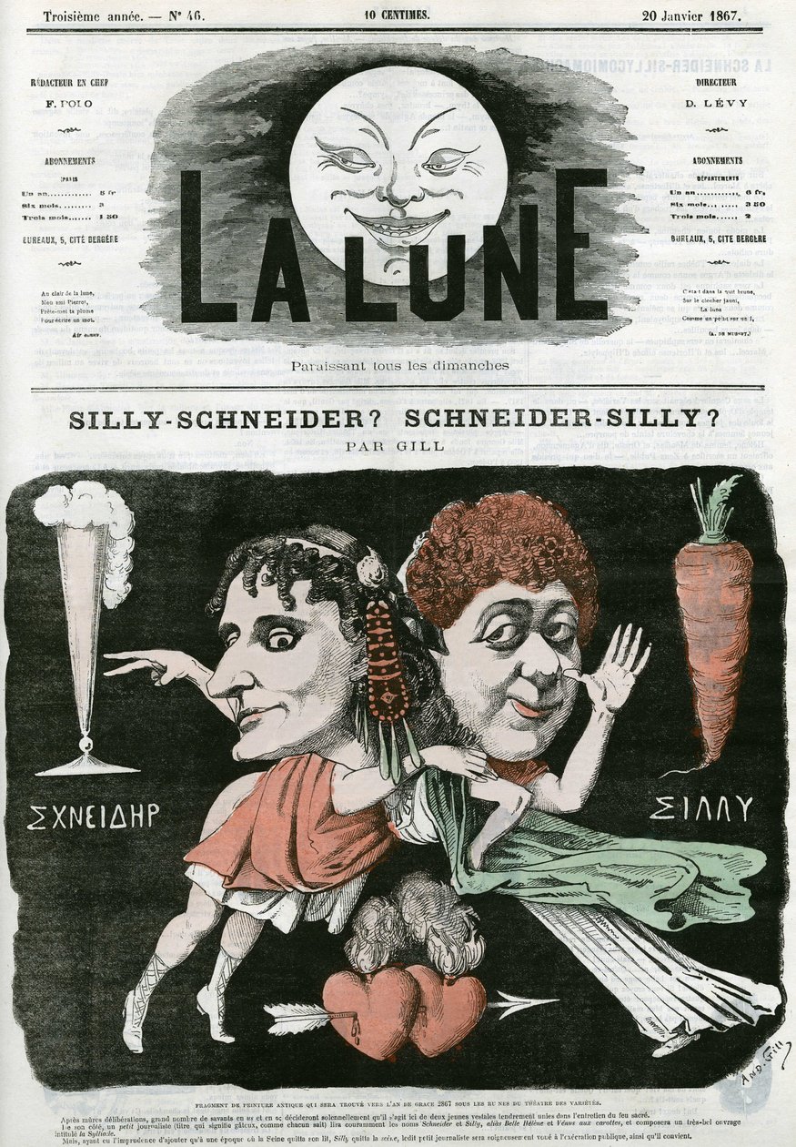 Aptal Schneider? Scheiner-Aptal mı? , eski bir resim parçasının karikatürü. Gill