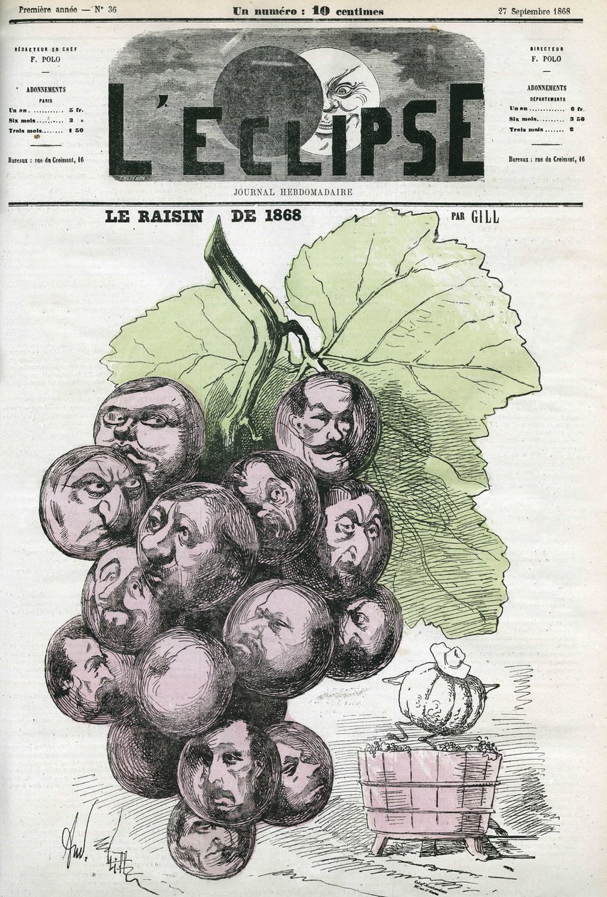 1868 Üzümü, olağanüstü hasatın çağrışımı. Gill