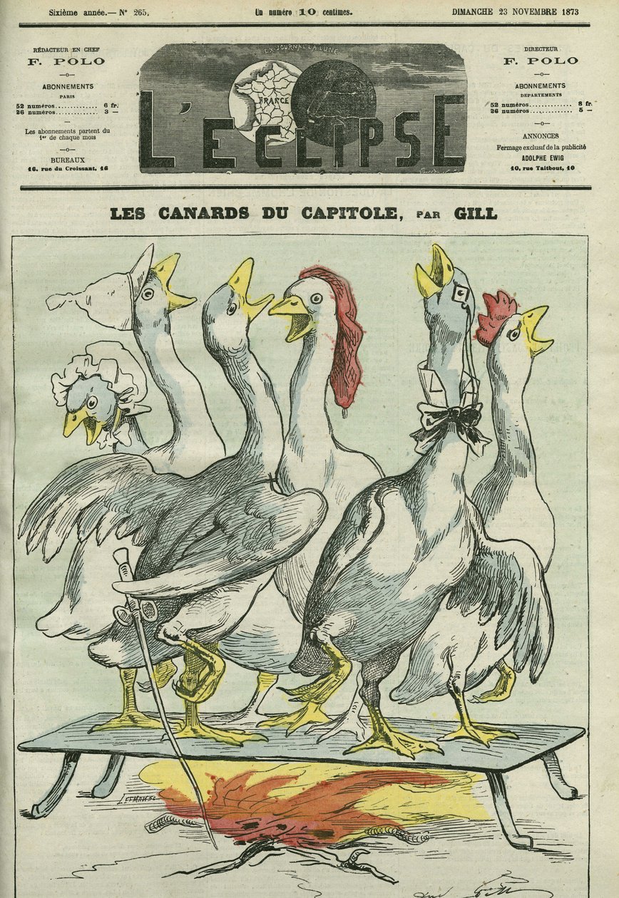 Capitol ördekleri, “La Patrie”, “Le Anayasanel”, “Le Pays”, “Le Figaro”, “L