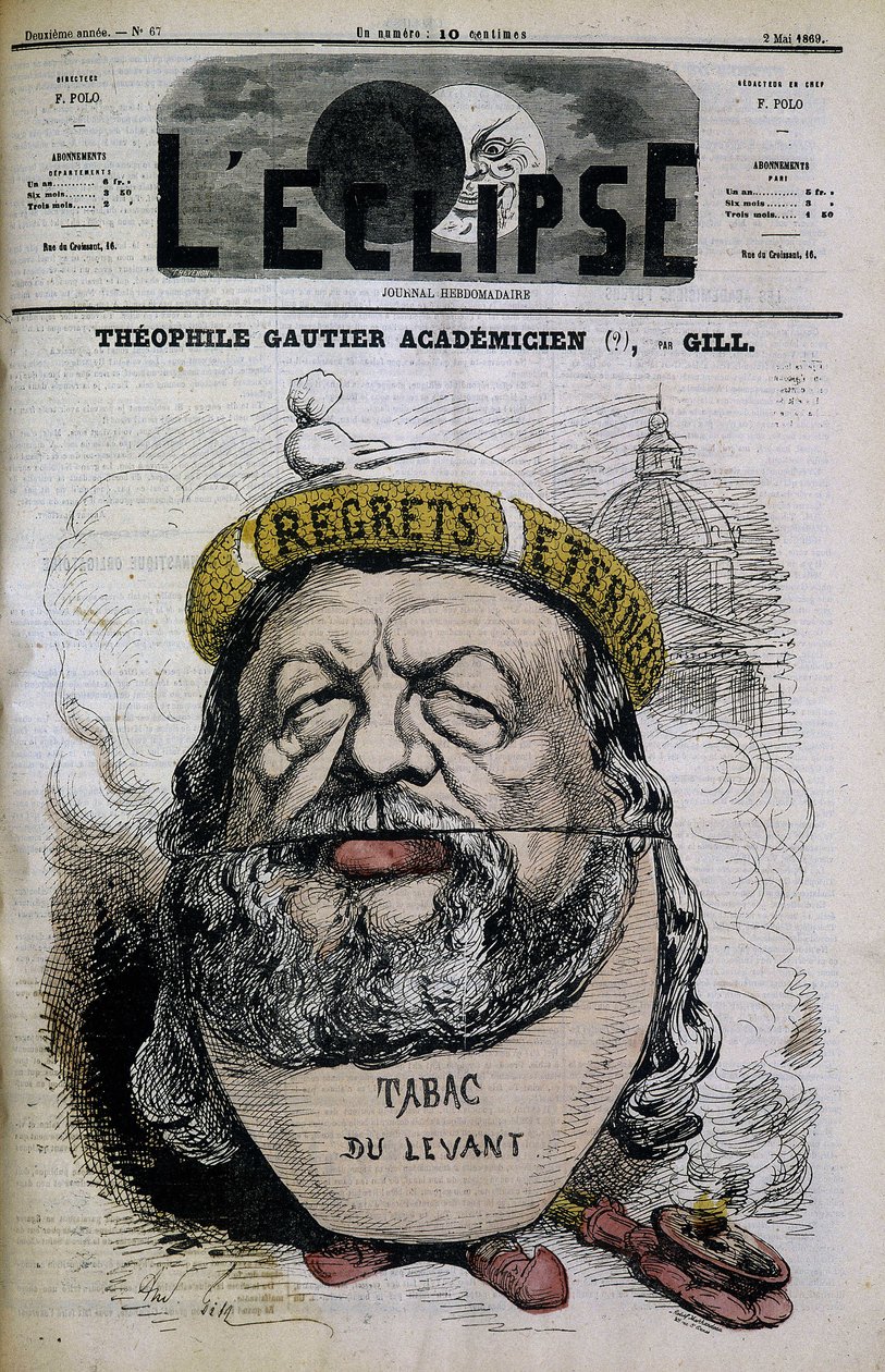 Théophile Gautier - Gill tarafından, 02/05/1869