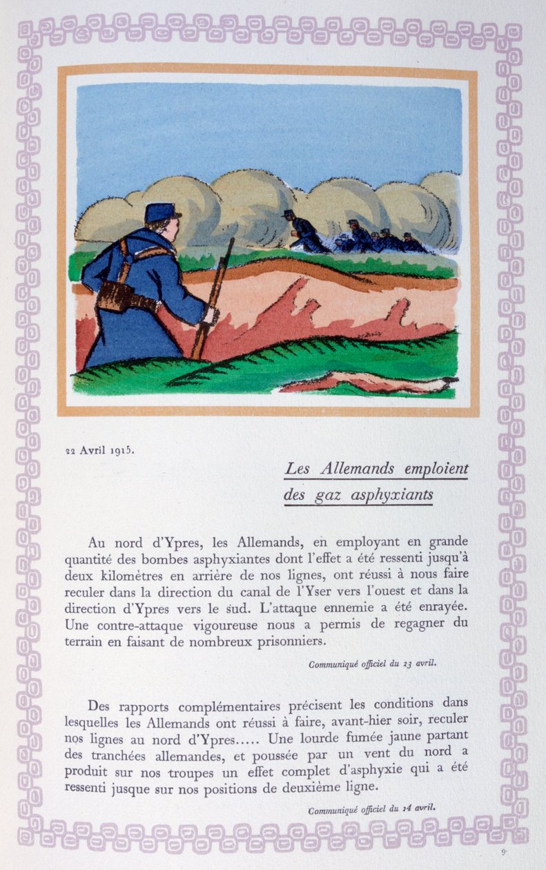 Almanlar klor gazı kullanıyor, Ypres, 22 Nisan 1915, 1919 by Andre Helle