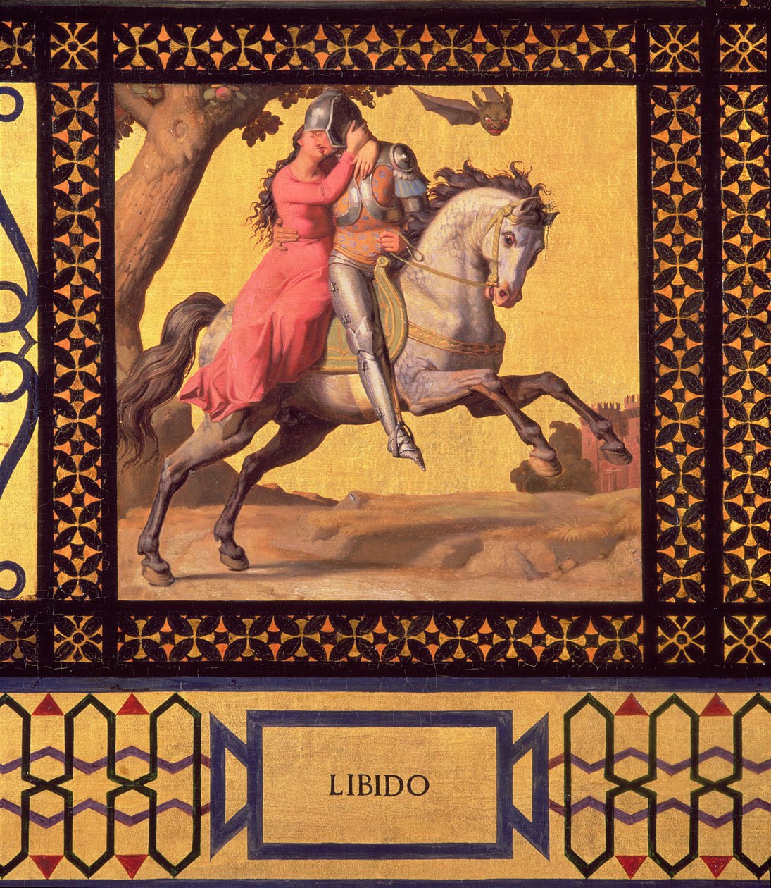 İyi ve Kötü: Libido, tuval üzerine 89709 yağlı boyanın 1832 detayı by Andre Jacques Victor Orsel