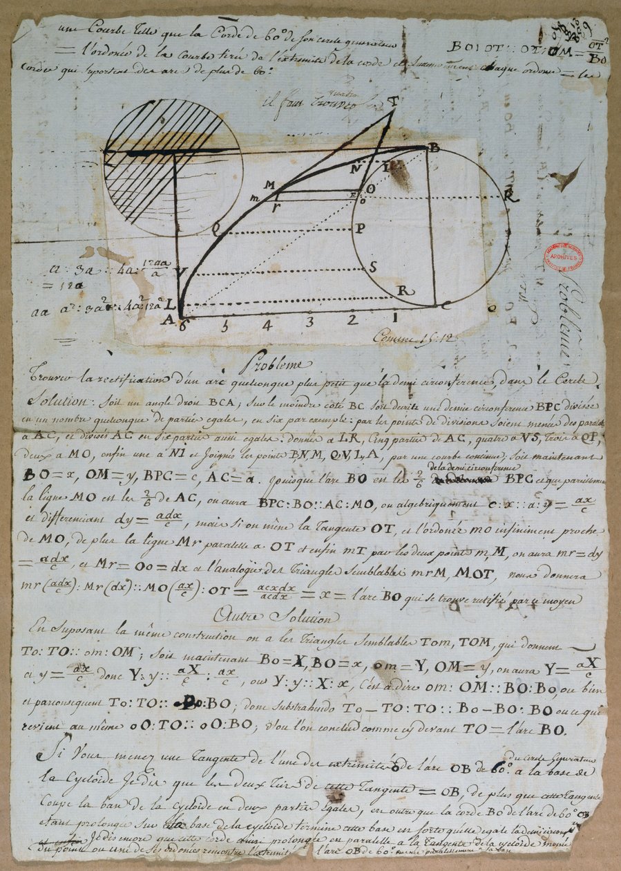 Bir dairenin yayının düzeltilmesi, 8 Temmuz 1788 by Andre Marie Ampere