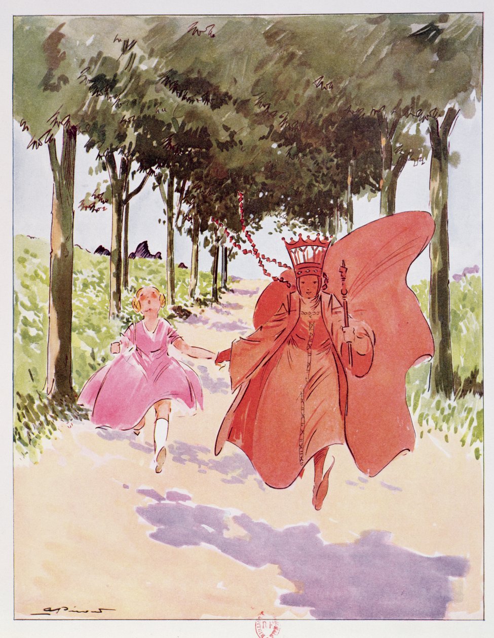 Alice ve Kızıl Kraliçe, Editions Delagrave, Paris tarafından yayınlanan 