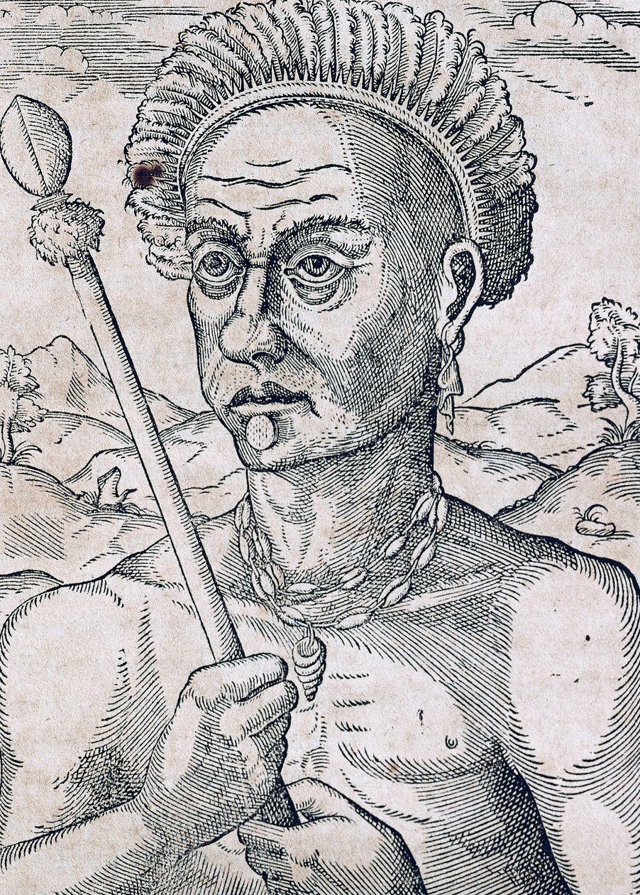 Kral Quoniambec, Brezilya, Andre Thevet (1504-1592), Paris tarafından Evrensel Kozmoloji