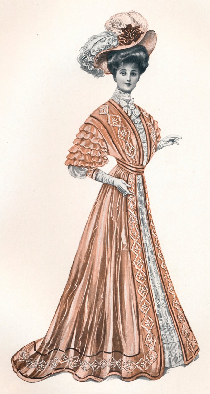 Edward dönemine ait bir bayanın Katalog Çizimi, c1908 by Andre and Sleigh