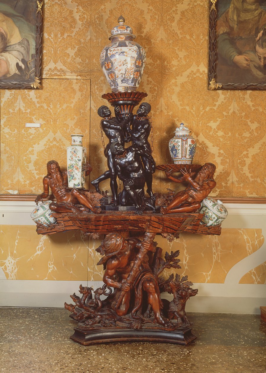 Allegory of Strength (wood and bronze) by Andrea Brustolon