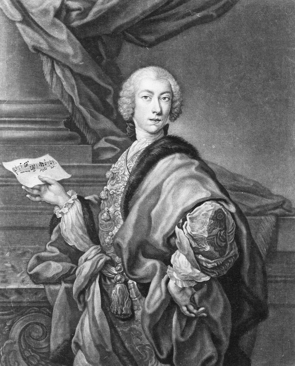 John Faber tarafından kazınmış Angelo Maria Monticelli by Andrea Casali