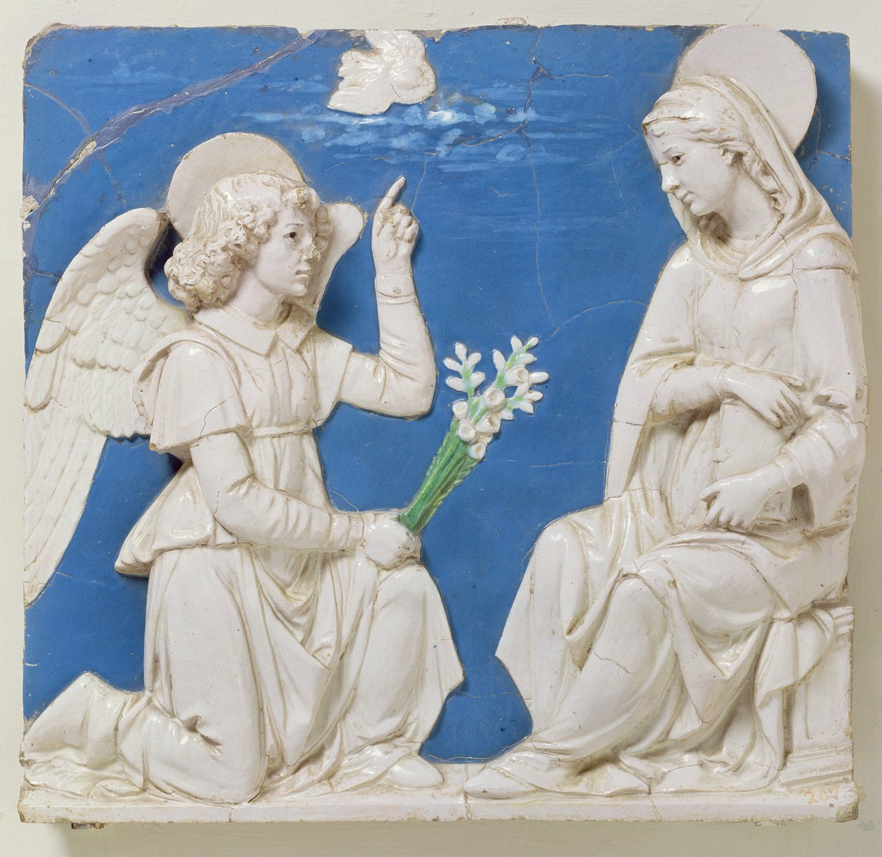 Müjde (sırlı pişmiş toprak) by Andrea Della Robbia