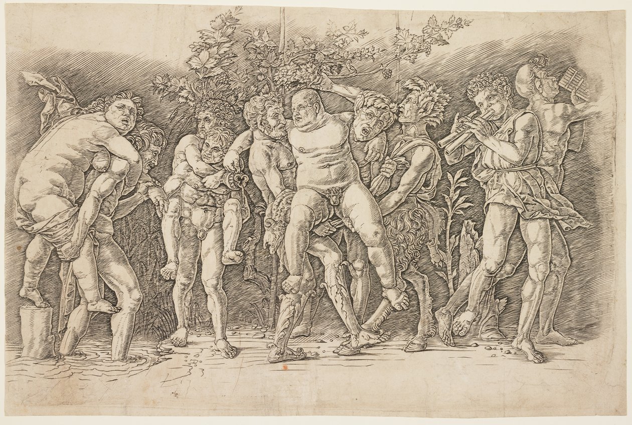 1470ರ ಆರಂಭದಲ್ಲಿ ಸೈಲೆನಸ್‌ನೊಂದಿಗೆ ಬ್ಯಾಚನಲ್ by Andrea Mantegna