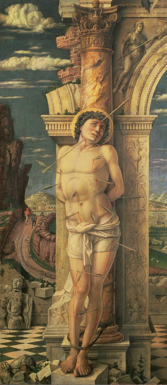 Aziz Sebastian, c.1459 (panelde tempera) by Andrea Mantegna