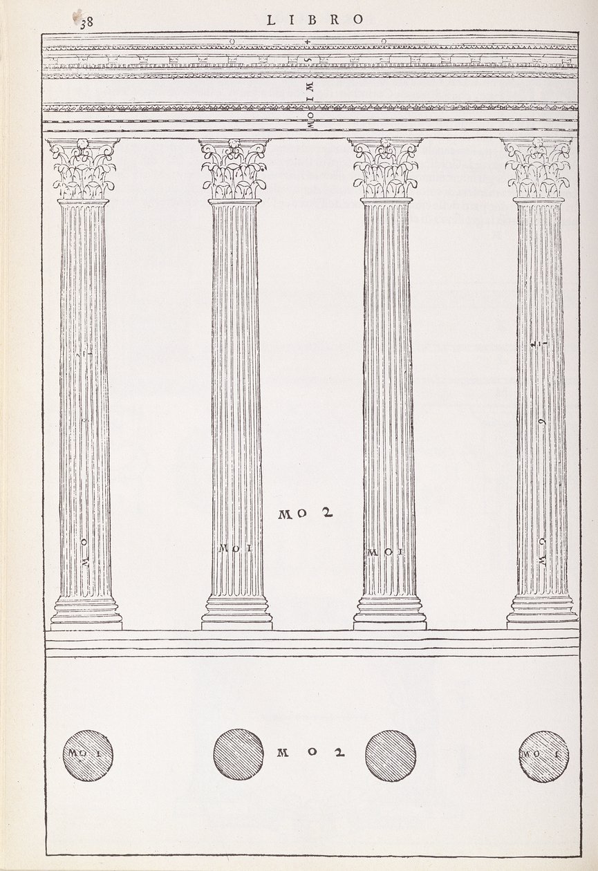 Korint Düzeni, Palladio tarafından yazılan 