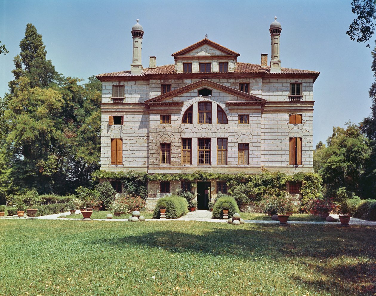 ಉದ್ಯಾನದ ಮುಂಭಾಗದ ನೋಟ, 1559-60 ಟರ್ಕ್ ನಿರ್ಮಿಸಲಾಗಿದೆ by Andrea Palladio
