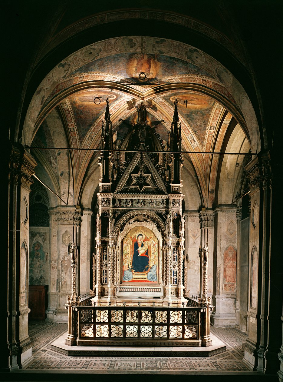Madonna ile Çadır ve Melekler ile Çocuk, 1347-59 by Nardo di Cione Orcagna