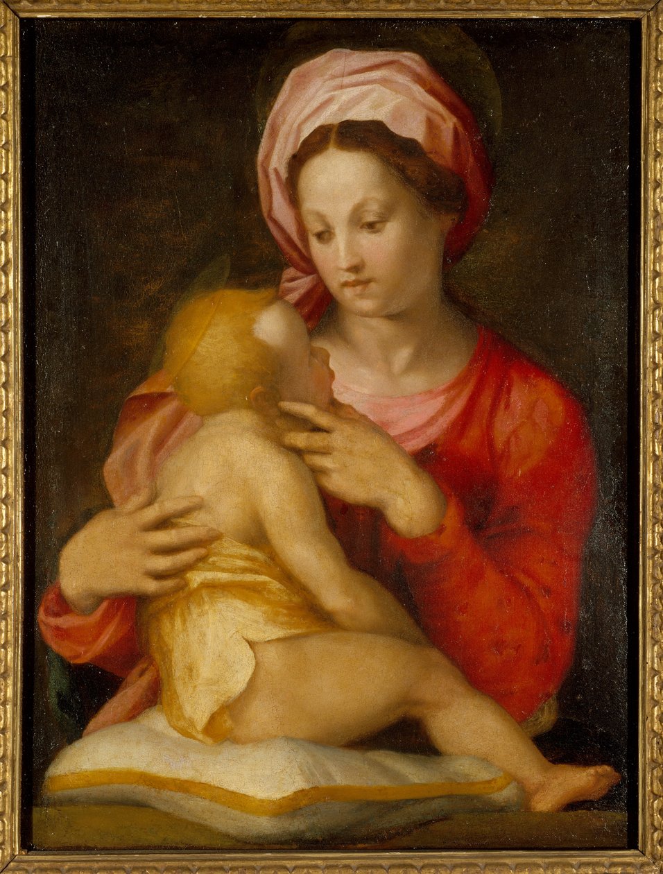 Madonna ve Çocuk (panelden aktarılan cam üzerine yağlı boya) by Andrea del Sarto