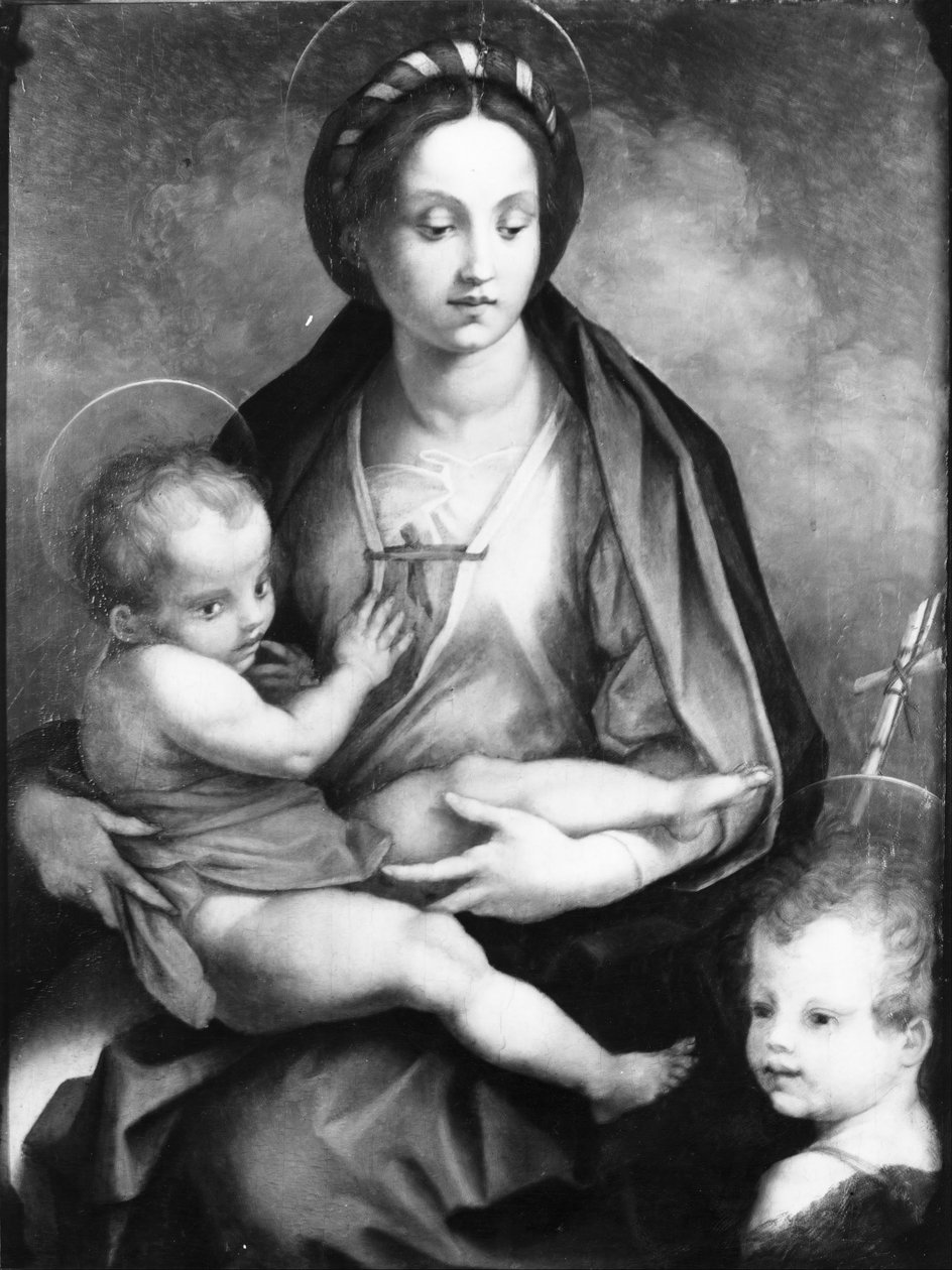 Aziz John ile Madonna ve Çocuk by Andrea del Sarto