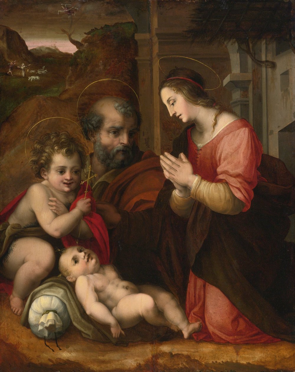 Genç Vaftizci Yahya ile Kutsal Aile by Andrea del Sarto