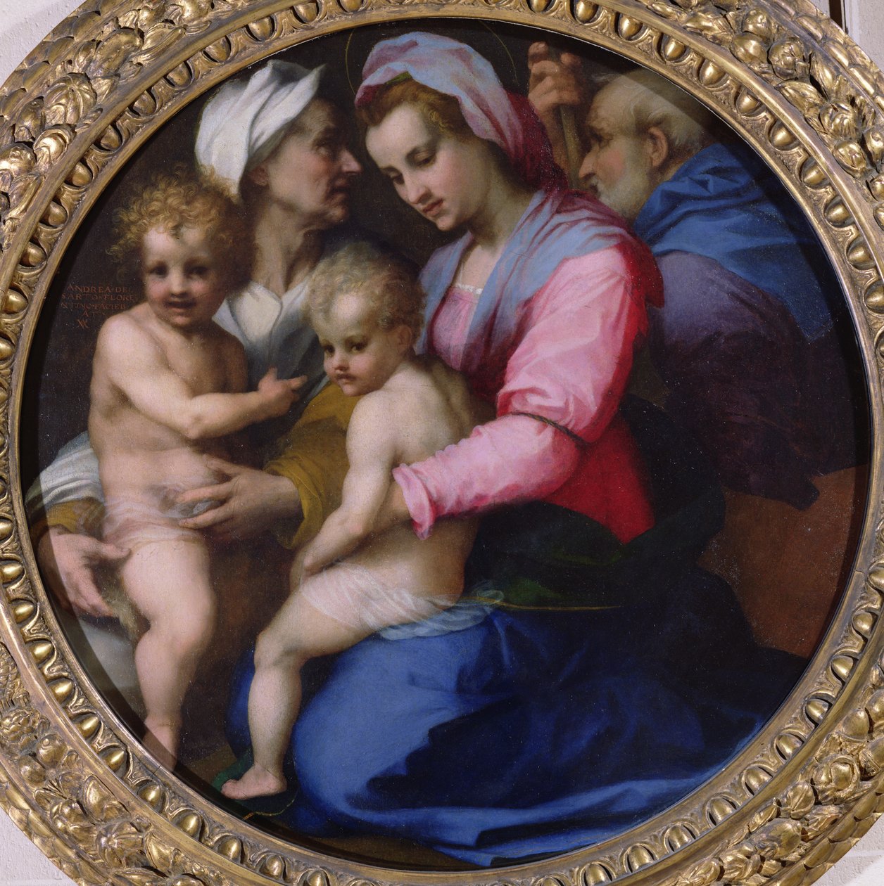 The Virgin with the Infant Christ, St. Elizabeth ve St. John, c.1516 (tuval üzerine aktarılmış panel üzerine yağlı boya) by Andrea del Sarto