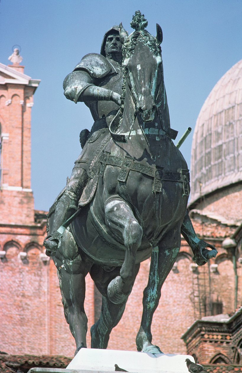 Condottiere Bartolomeo Colleoni'nin binicilik heykeli, 1488 (bronz) by Andrea del Verrocchio