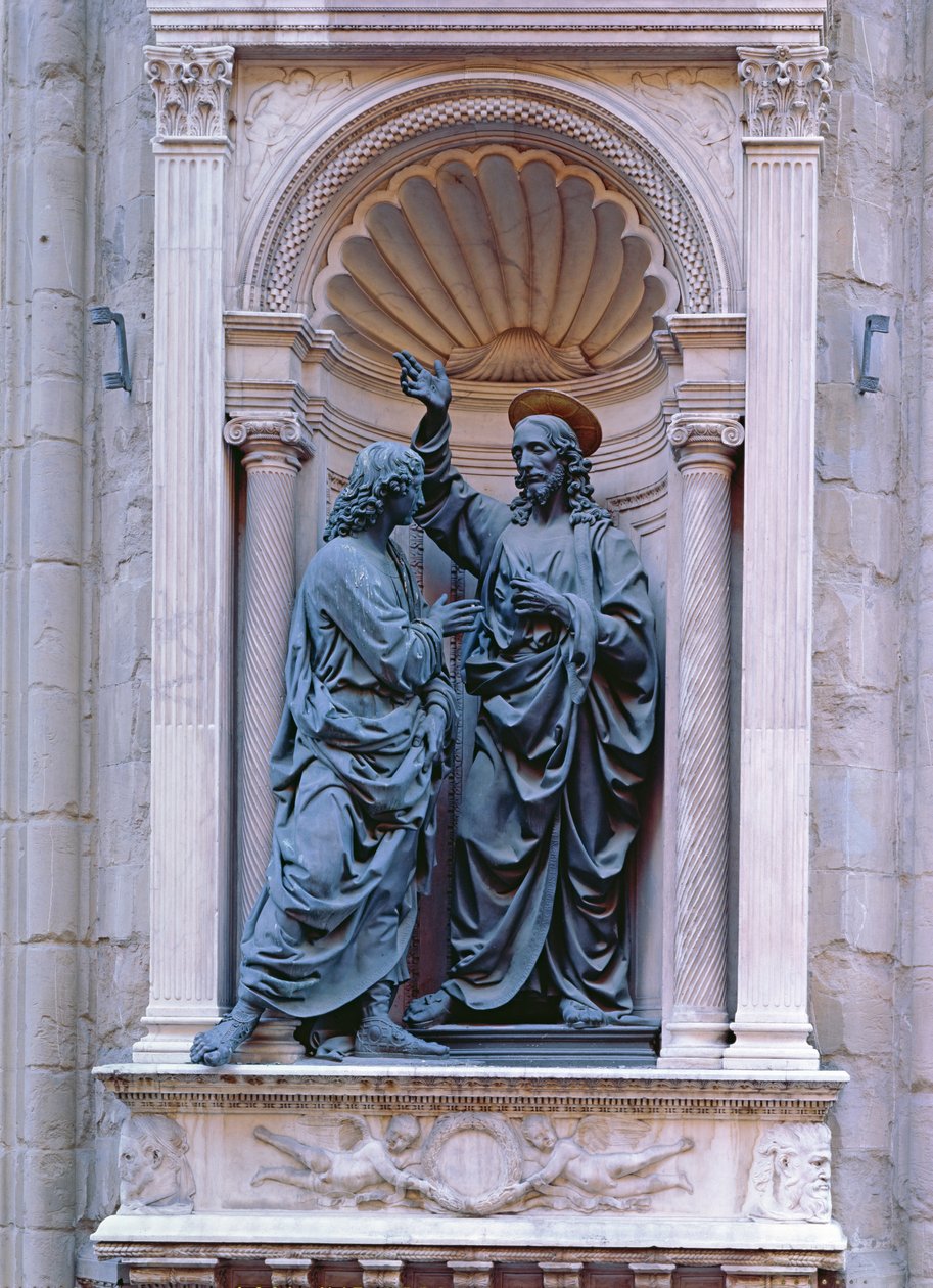 Şüpheci Thomas (bronz) by Andrea del Verrocchio