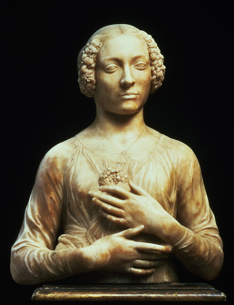 Buketli Kadın, c.1475-80 (mermer) by Andrea del Verrocchio