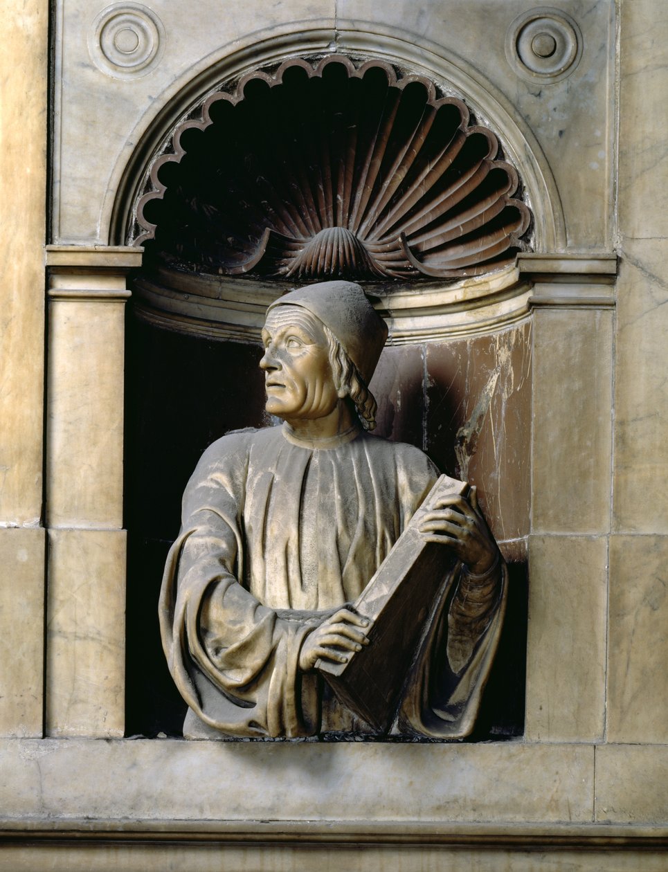 Marsilio Ficino (1433-99) 1521 (mermer) by Andrea di Piero Ferrucci