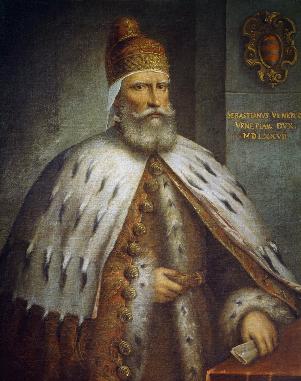 Doge Sebastiano Venier'nin Portresi (yaklaşık 1496-1578) by Andrea (c.1542 c.1617) Michieli
