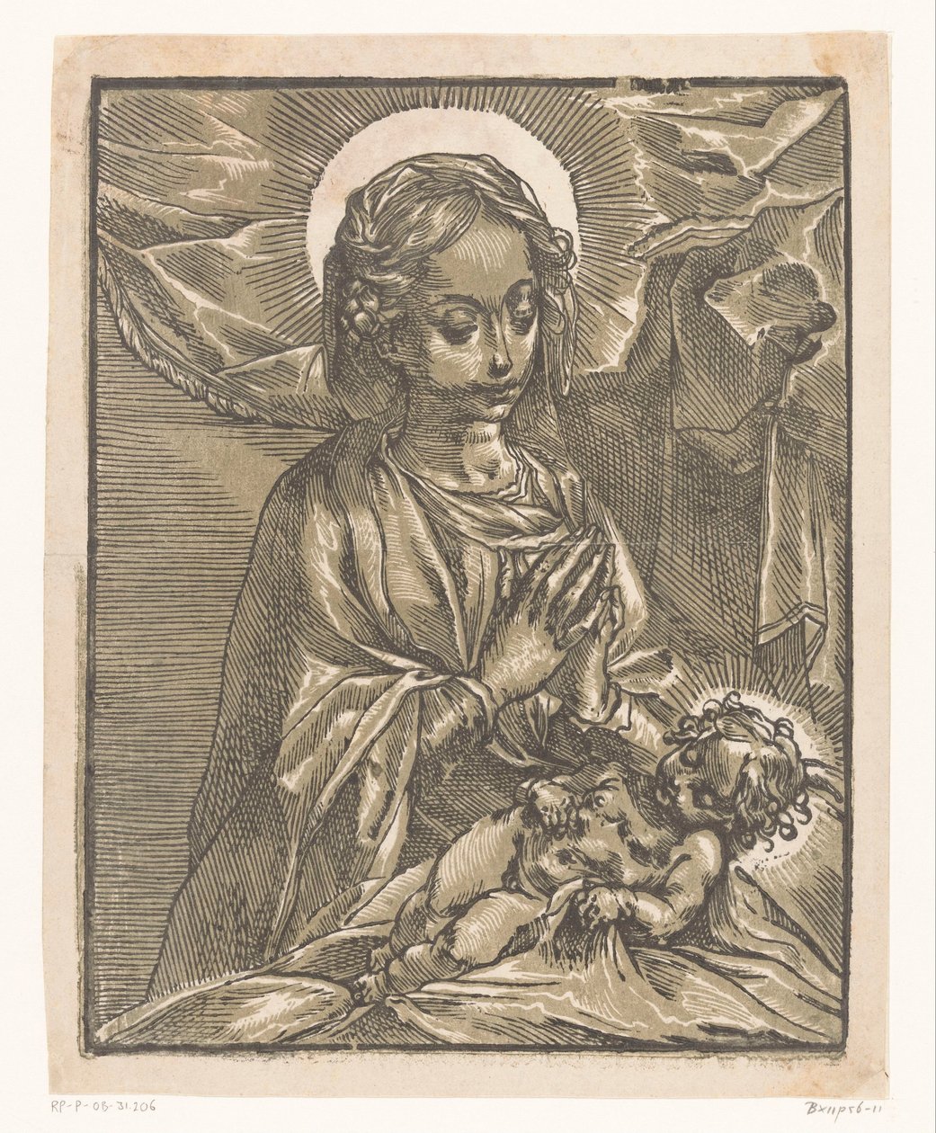 Mary Mesih çocuğa tapıyor by Andrea Andreani