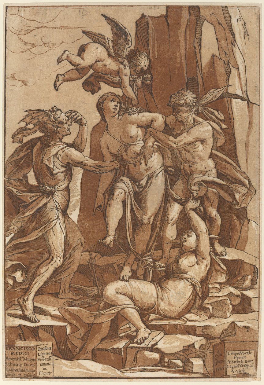 Erdem Alegorisi by Andrea Andreani after Jacopo Ligozzi