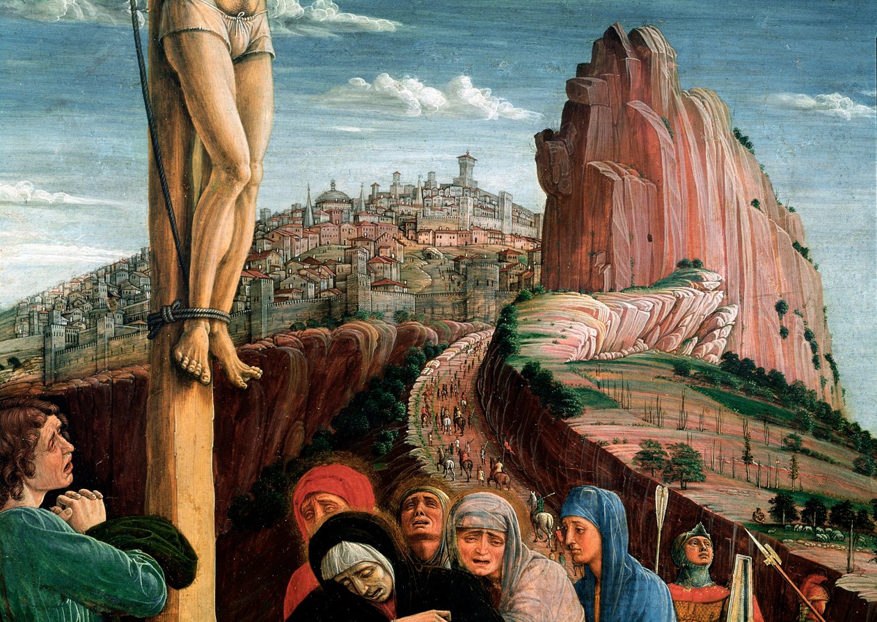 San Zeno sunağı: çarmıha germe. Detay. Tuval Üzerine Tempera, Andrea Mantegna (1431-1506) 1459-1460 Paris, Musee du Louvre by Andrea Mantegna
