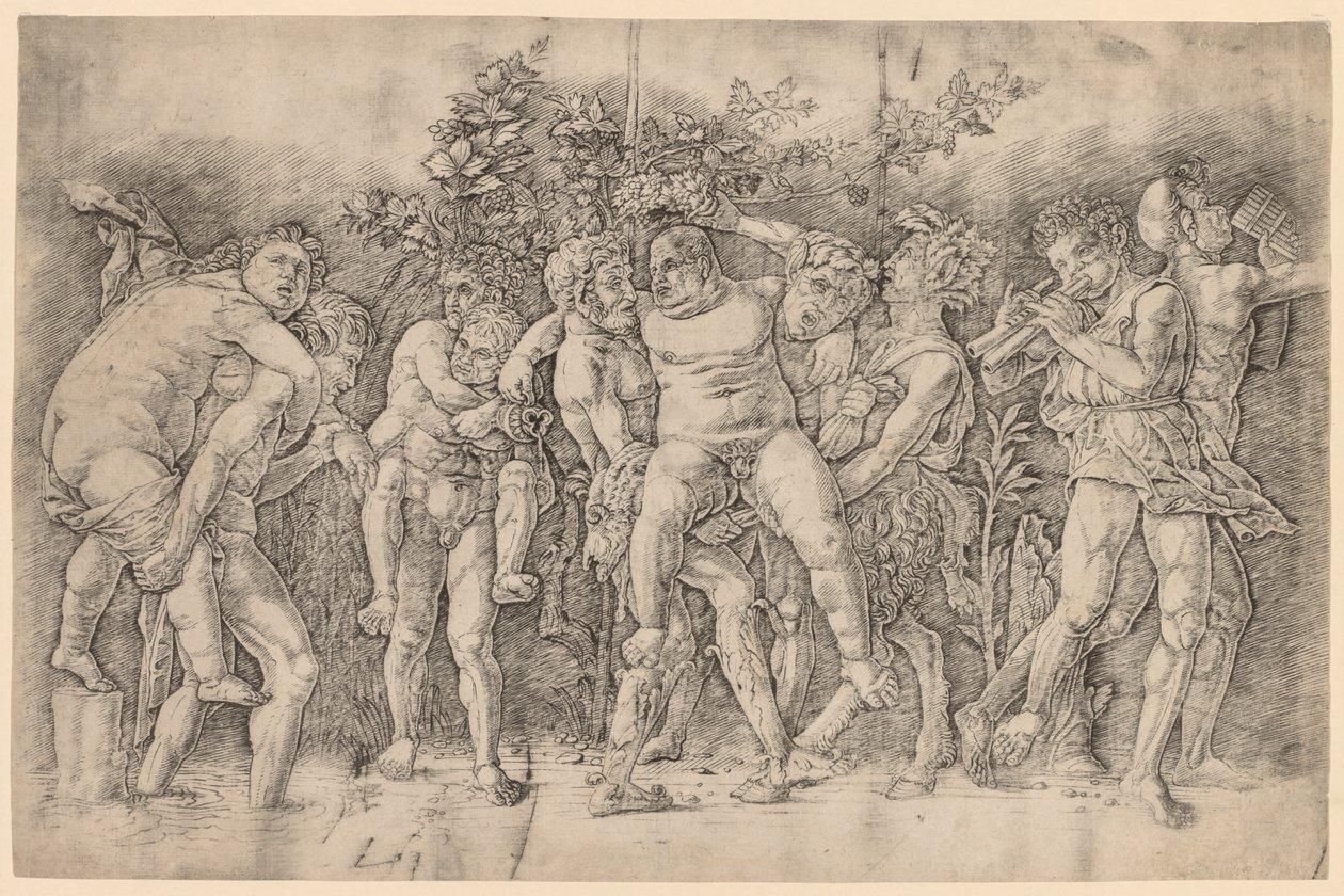 Silenus ile Bacchanal by Andrea Mantegna