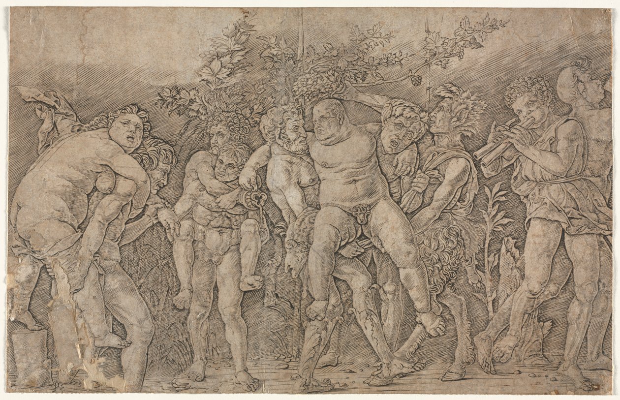 Silenus ile Bacchanal by Andrea Mantegna