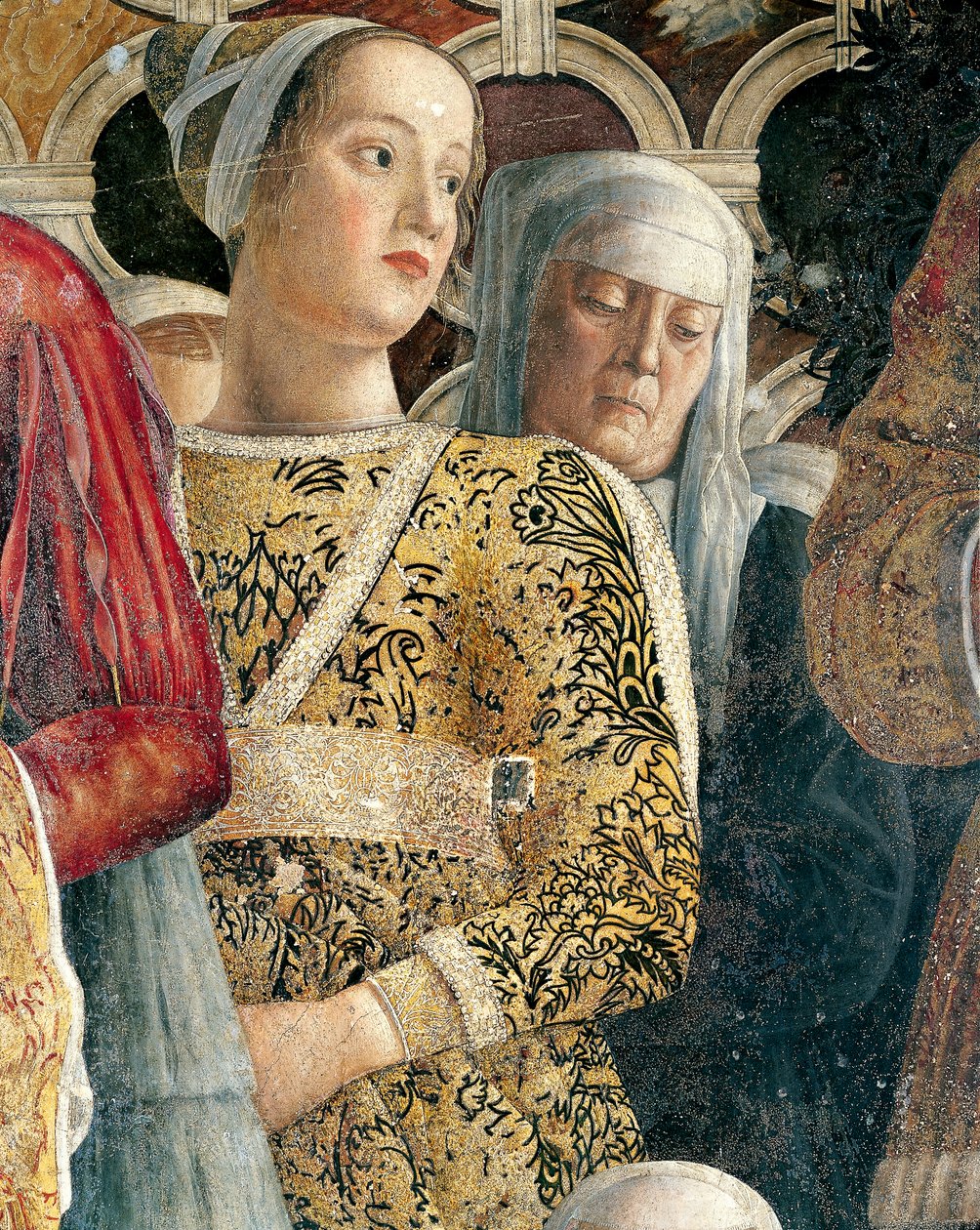 Barbarina Gonzaga, Andrea Mantegna (1431-1606), fresk, San Giorgio Kalesi, Düğün Odası veya Camera Picta, Mantua tarafından Mahkeme Duvarından detay by Andrea Mantegna
