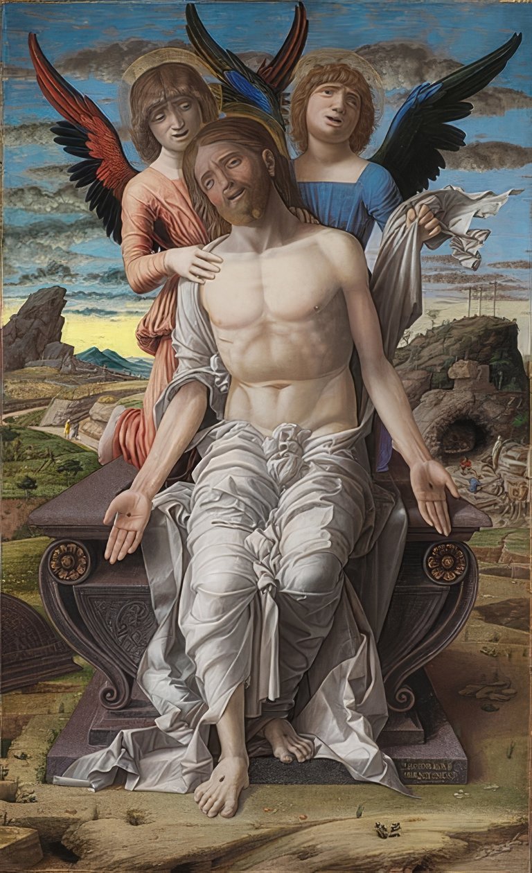 Acıların Adamı Olarak İsa. 1495-1500 by Andrea Mantegna