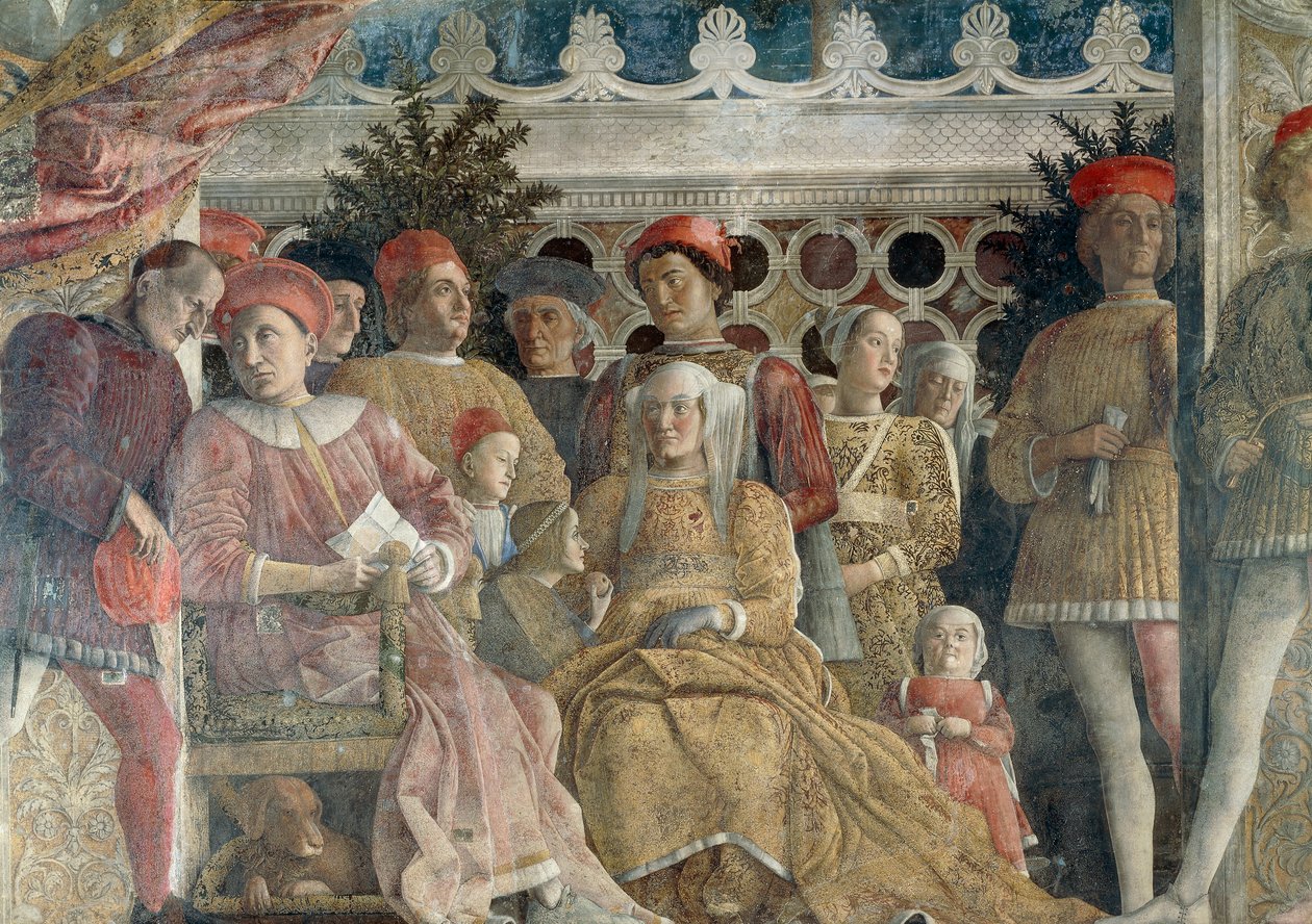 Mahkeme Duvarı, merkezi sahne by Andrea Mantegna