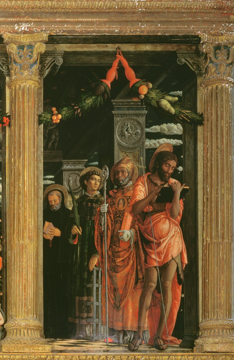 San Zeno Altarpiece Detayı, 1456-60 by Andrea Mantegna