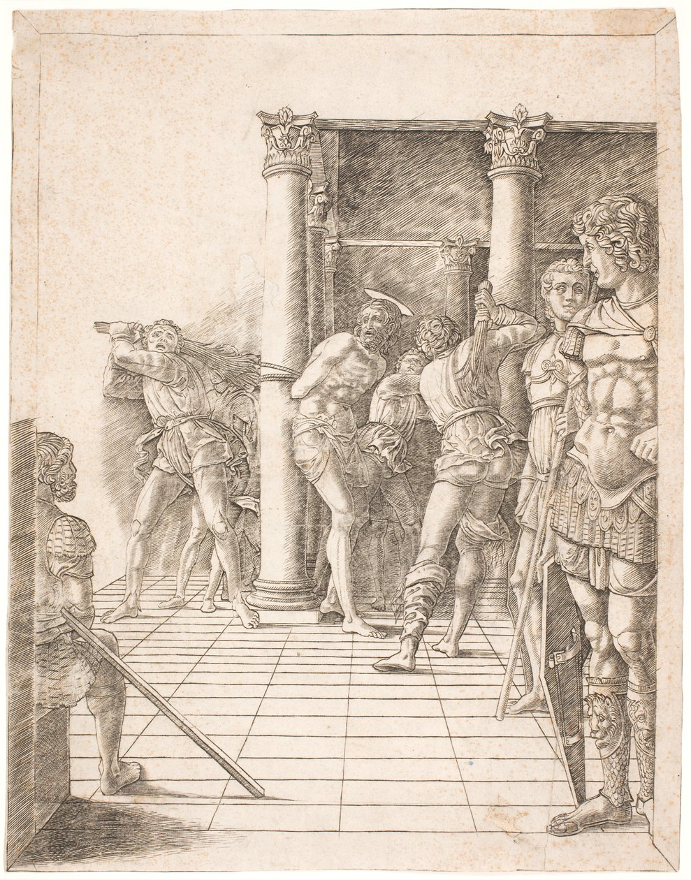 İsa kamçılandı by Andrea Mantegna