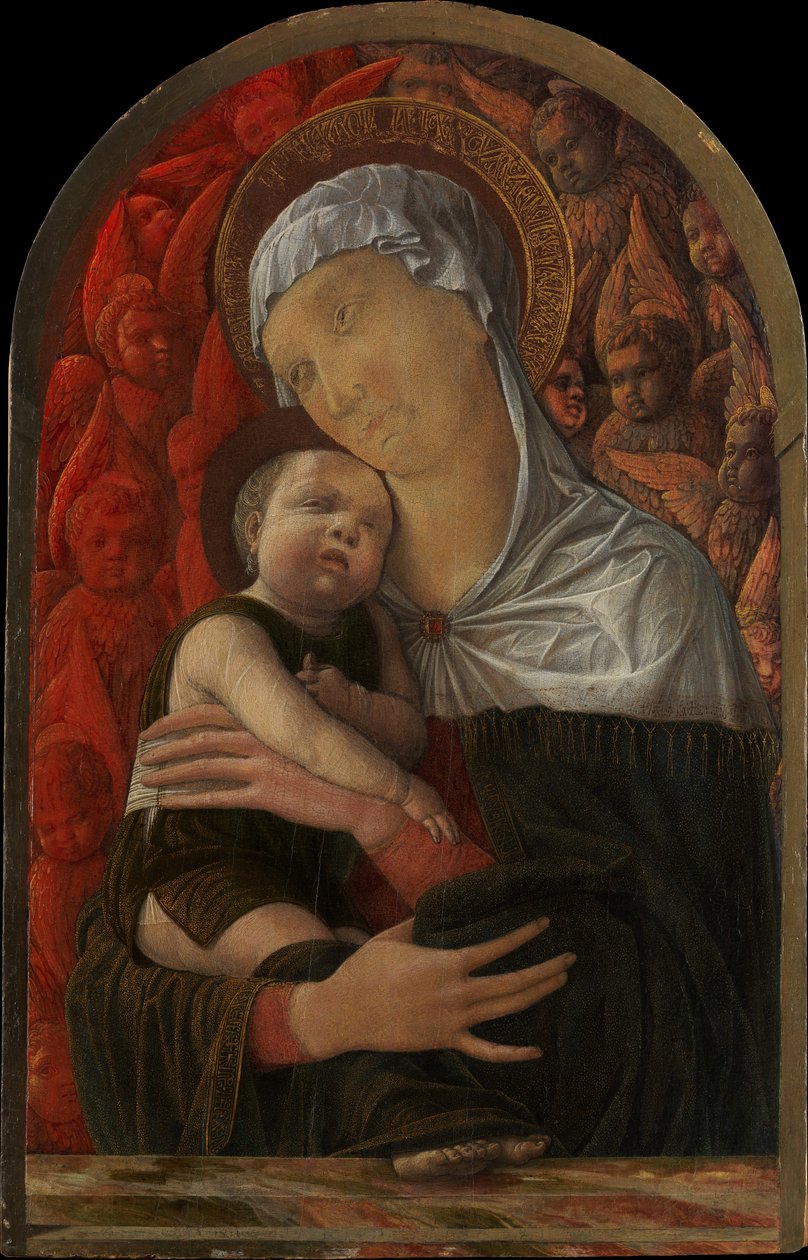 Madonna ve Seraphim ve Cherubim ile Çocuk, yaklaşık. 1454. by Andrea Mantegna
