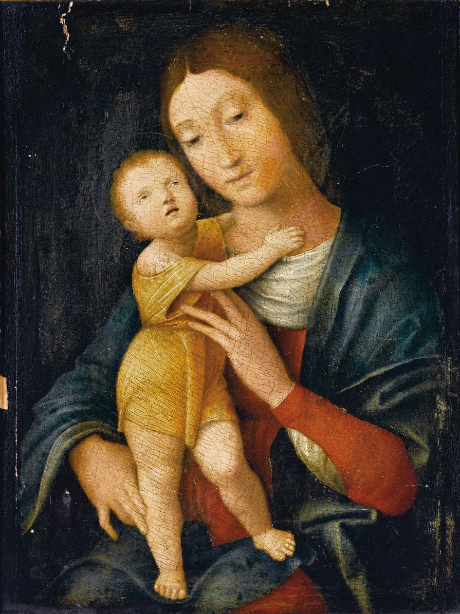 madonna ve çocuk by Andrea Mantegna