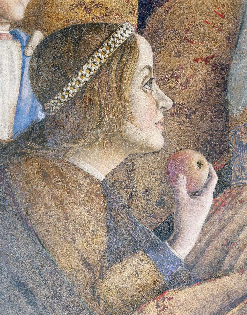 Paola Gonzaga, Toplantı Duvarından detay by Andrea Mantegna