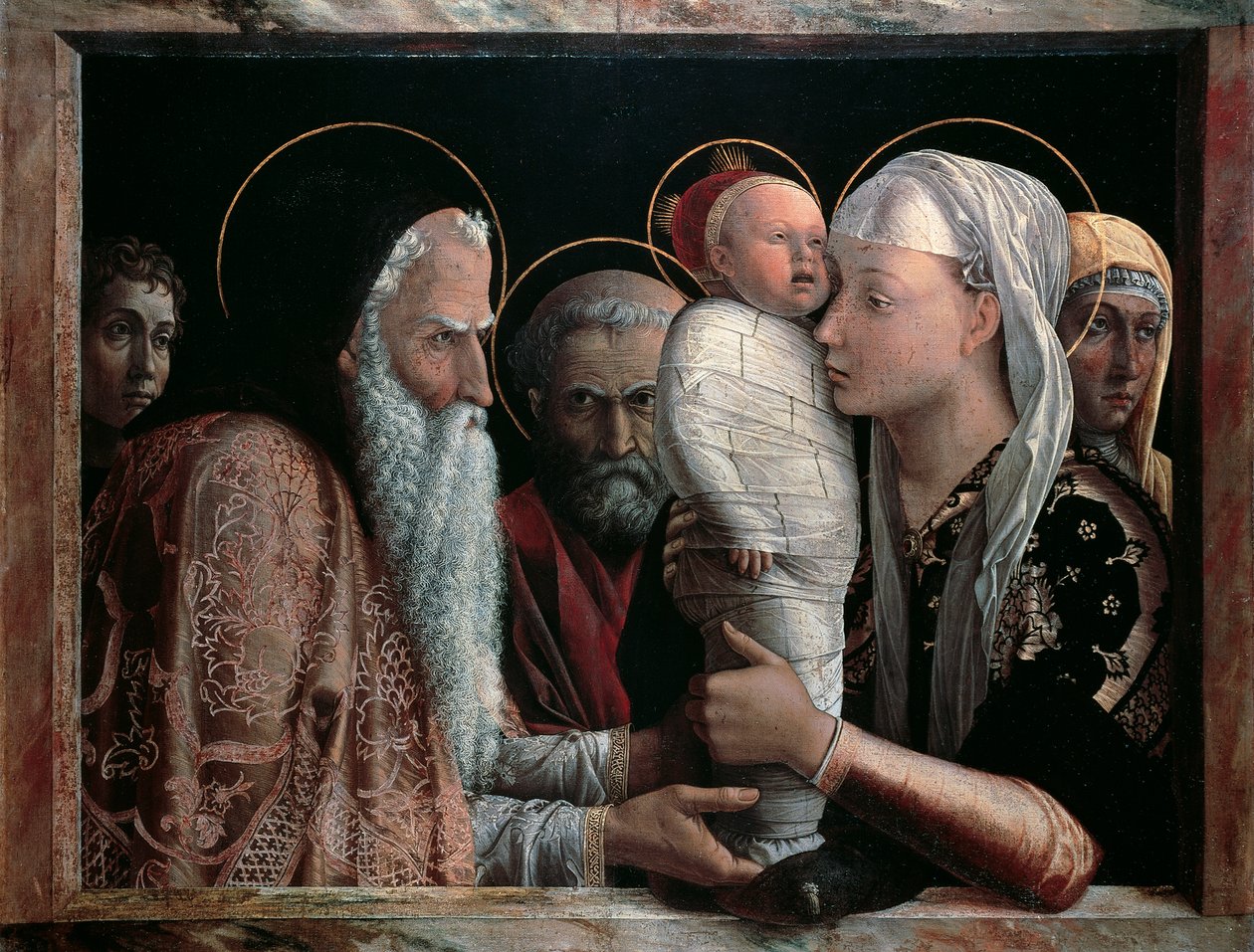 Tapınakta sunum Andrea Mantegna (1431-1506), tuval üzerine tempera, 67x86 cm by Andrea Mantegna