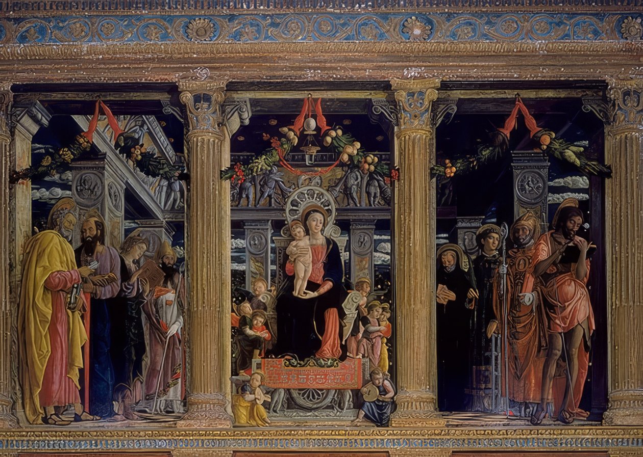 San Zeno-Altar. 1457-1460 by Andrea Mantegna