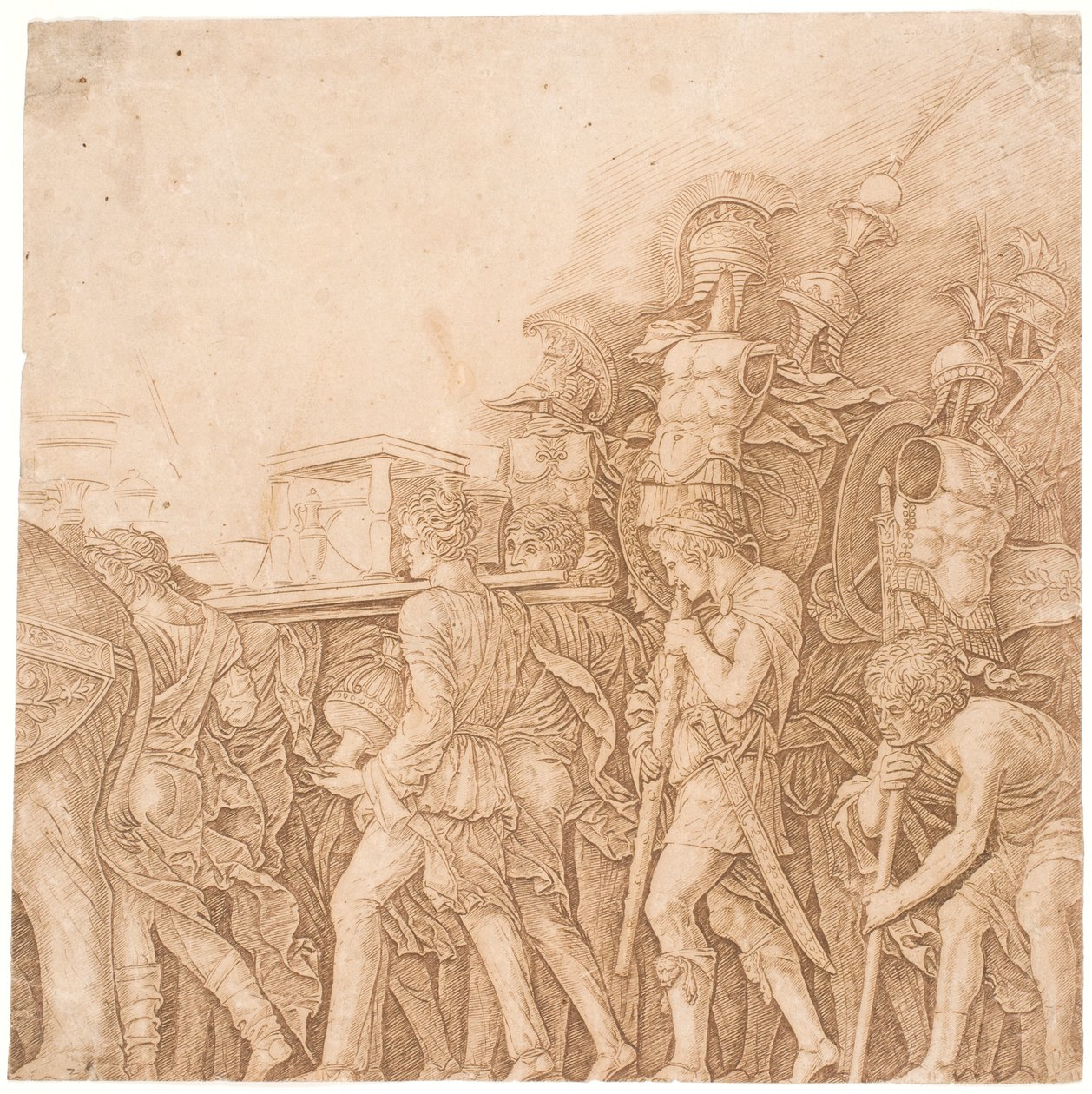 Kupa taşıyan askerler by Andrea Mantegna