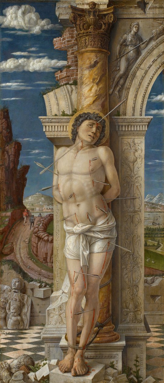 Aziz Sebastian, c.1459 (panelde tempera) by Andrea Mantegna