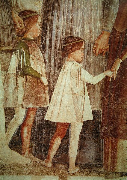 Babası Marchese Ludovico Gonzaga III ve kardeşleri tarafından karşılanan Kardinal Francesco Gonzaga